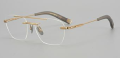 Titanium Rimless Designer Black Aviator Glasses
