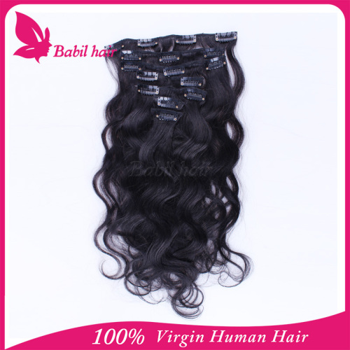 Hot new products for 2015 Alibaba express cheap 100% human hair clip in curly hair extension