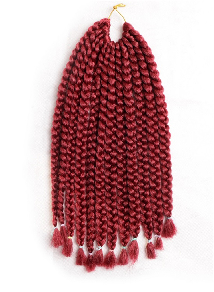 Classic Thick Box Braids Crochet Hair Preloop Braiding Hair Synthetic Extension 14inch Bob Braids