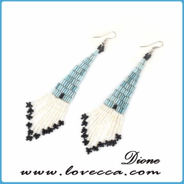 New arrival fashion tassel beaded earrings, tassel dangling earrings