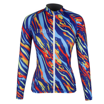 Seaskin Mesdames Surf Rash Guards Front Zip