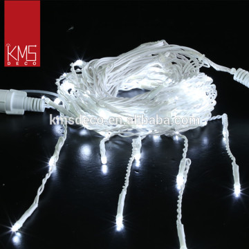 0.7*2M cool white icicle lights white cable fairy lights outdoor