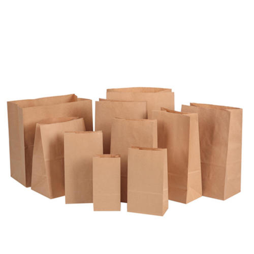 Sac à guichet de papier Kraft Paper Sac à fond carré semi automatique produisant un sac de papier d&#39;alimentation en papier d&#39;alimentation