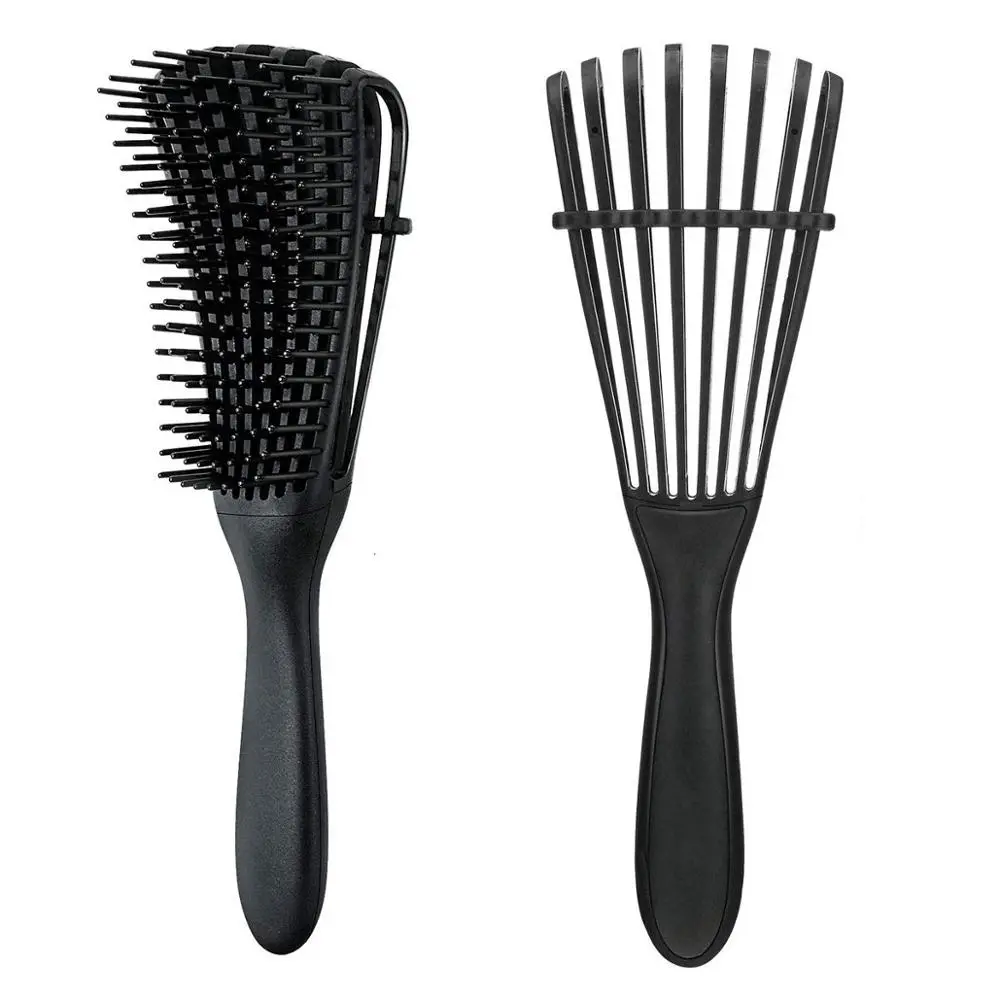 Detangling Afro 3A to 4c Kinky Wavy Hair Brush Combs