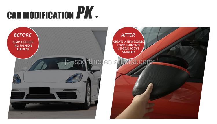 Carbon Fiber 718 Car Mirror Cover for Porsche 718 2017-2018