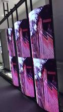 Curving LED video screen