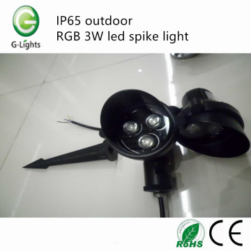 IP65 outdoor RGB 3W led spike light