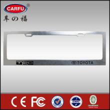 silver licence plate frame