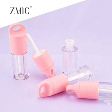 3ml Round Clear Lip Gloss Bottles for Pink Lip Gloss Makeup Packaging