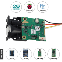 Distance measurement with laser sensor