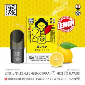 vape cartridge filler lemon flavour GENKI IPPAI pod