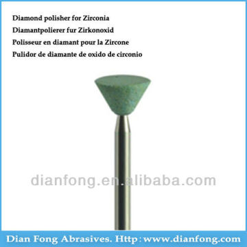 DC103 HP Shank Inverted Cone Diamond Impregnated Mixed Ceramic Powder Heatless Polisher For Zirconia Dentist Instruments