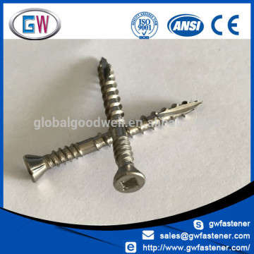 304 316 stainless steel type 17 #8 deck screw for hardwood