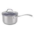 Inside blue stainless steel kitchenware cookware set