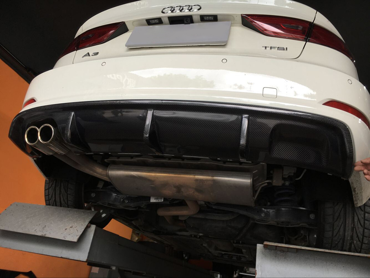 Carbon Fiber Rear Diffuser for Audi A3 8V 4-Door Sedan 2014-2016(fit base model)
