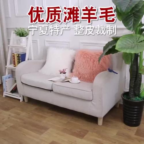 16*16" 17*17" 18*18" 21*21" mongolian lamb sheepskin fur cushion & pillow real mongolian cushion for Living Room Bedroom