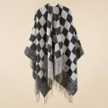 Fashion baru Cape Tassel Tricot Knitted Shawl Poncho