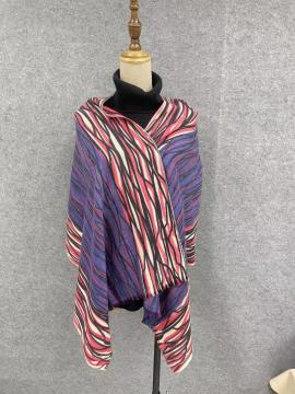 Worsted Cashmere and Wool Blended Shawl