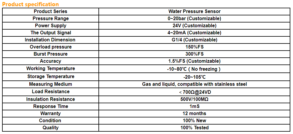 HM5201S Water pump Pressure Sensor