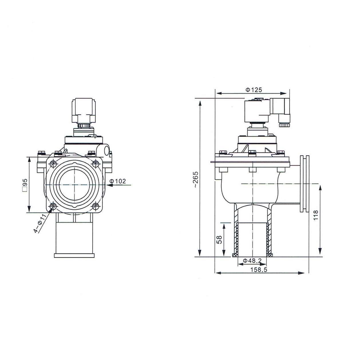 CA45FS overall dimension