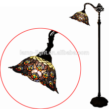 12 inch Tiffany floor lamp S46212F03 good design of Peacock stained glass floor lamp for sanctum from tiffany lamp supplier