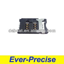 6pins SIM Card holder with a metal lock clip