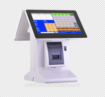 High quality touch screen pos barcode scanner with built in pos printer