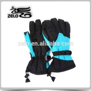 2015 custom green ski gloves men