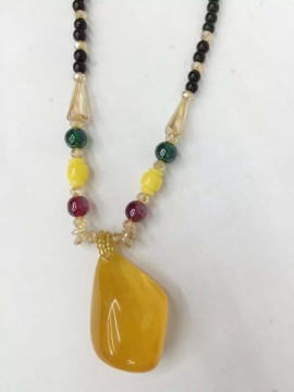 Statement Necklace, New Fashion Amber Necklace, Natural Gem Stone Necklace Jewelry Wholesale PT2134