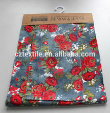 denim factory wholesale used Cheap price printed denim fabric