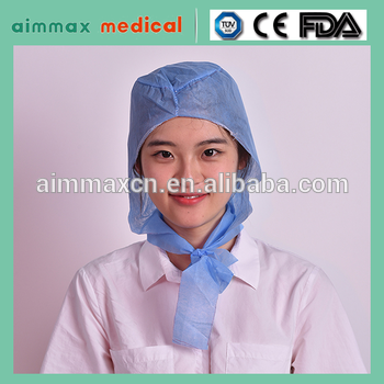 Non woven astronaut cap with tie /protective Astronaut hood