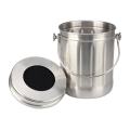 Cylindrical Compost Pail with Replaceable Charcoal Filter