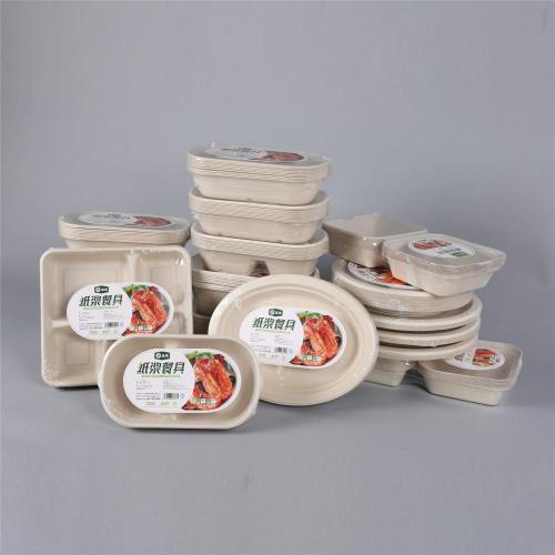 Greaseproof Disposable Microwave Biodegradable Sugarcane Bagasse Pulp Food Container Clamshell Takeaway