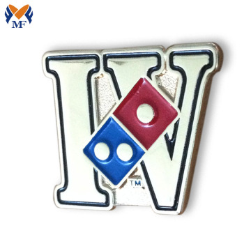 Aangepaste letter logo vorm pin badge