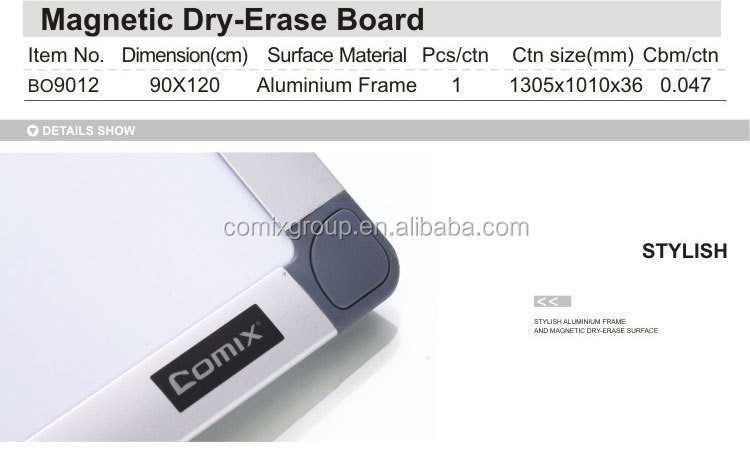 Comix magnetic dry-erase board,90*120cm, BO9012