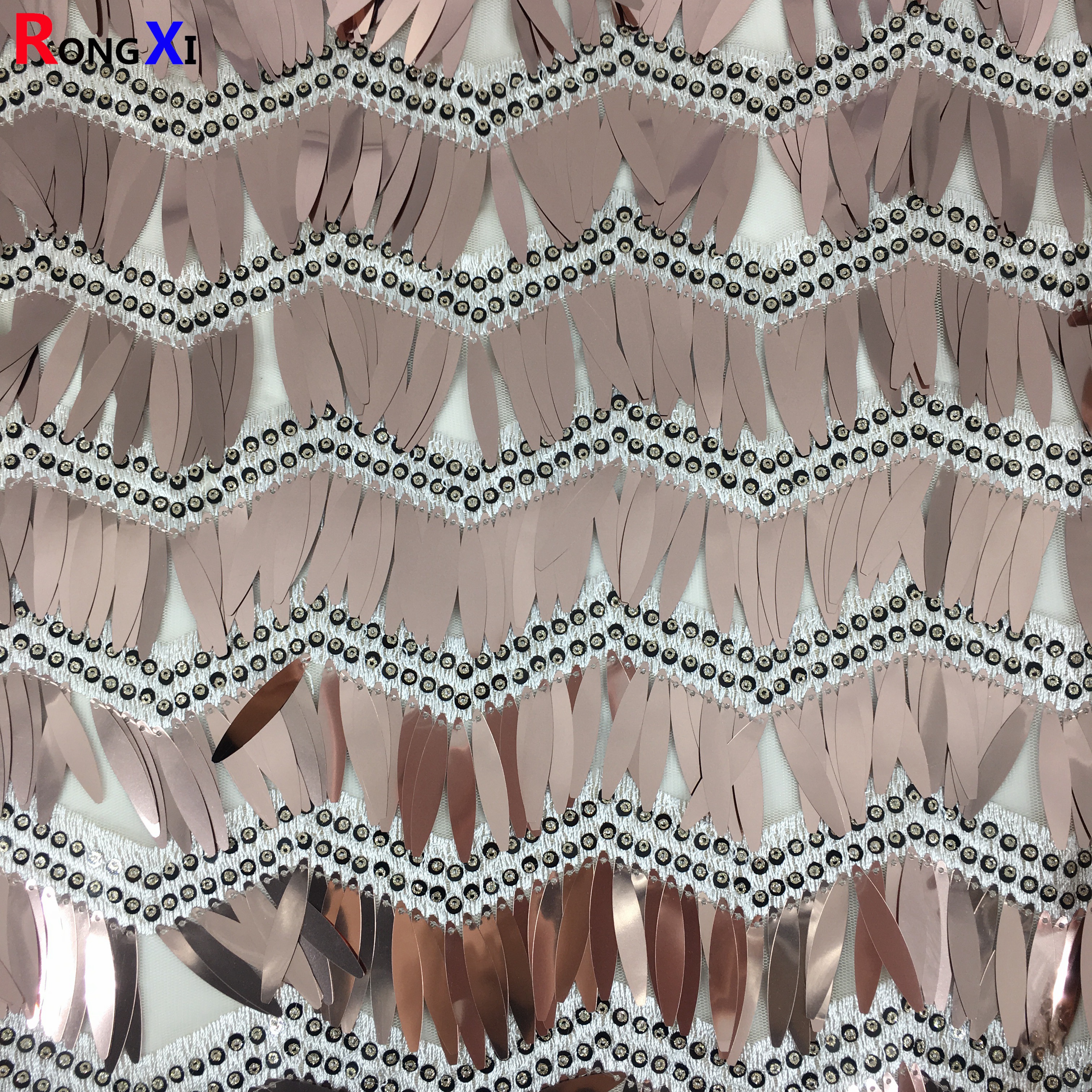 RXF0730 Multifunctional Teal Sequin Fabric For Wholesales