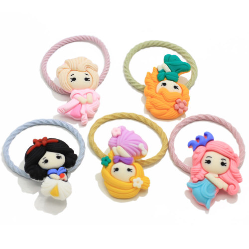 High Quality Baby Toddler Girl Cartoon Elastic Hair Ties Cartoon 3D Hair Rope Ponytail Holder Birthday Party Hair Accessories