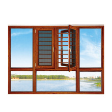 Anti-Theft Aluminum Glass Security Casement Window with Burglar Bars