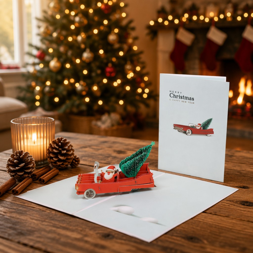 Wyskakująca kartka z życzeniami 3D na Boże Narodzenie 3D Pop up Greeting Card for Christmas