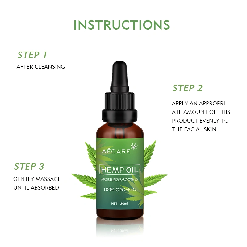 ODM/OEM Relax Soothes The Skin Therapeutic Grade Natural Organic Cold Pressed Hemp Oil Anti-Acne