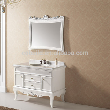 White single sink bathroom vanity, Hotel bathroom vanity cabinet