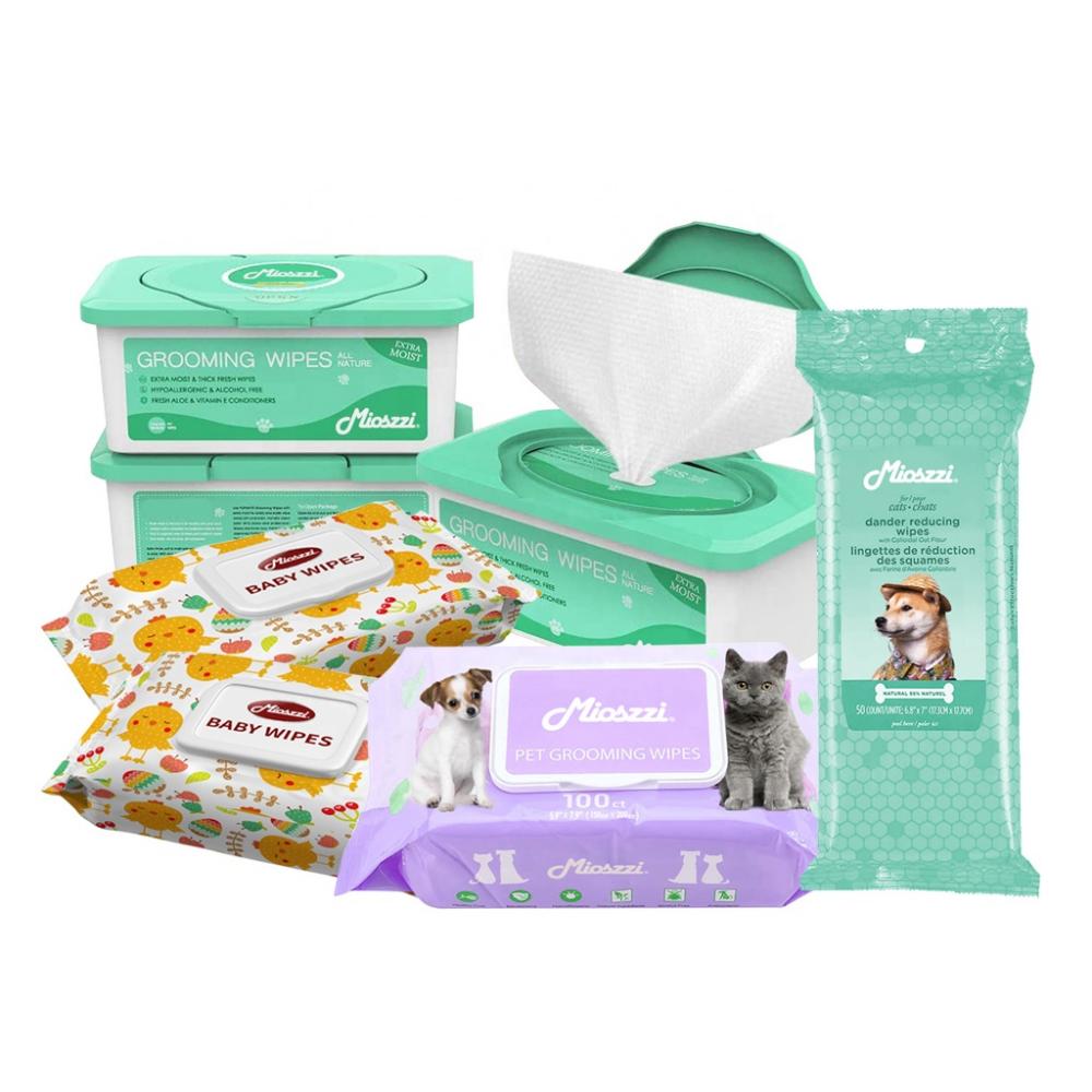 Pet Wet Wipes with Vitamin E and Antiseptic