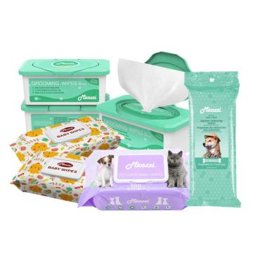 Salviette bagnate per animali domestici con vitamina E e antisettico