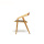 Wooden Black Leather Katakana Easy Dining Chair