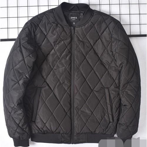 Men's Padded Jacket With Quilting And Rib