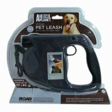 RETRACTABLE DOG LEASH WITH 9 LED FLASHLIGHT