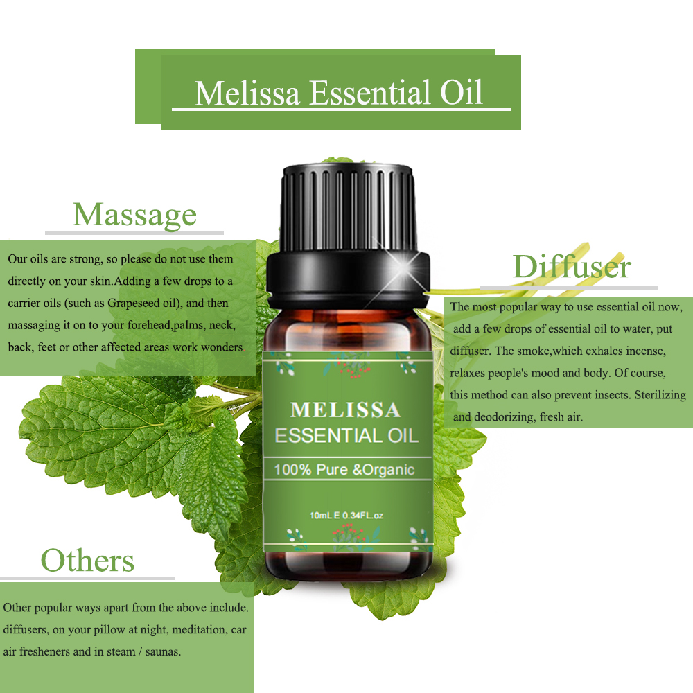 Óleo essencial de Melissa Natural 100% puro para difusor