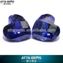 Lab created corundum 34# synthetic blue sapphire prices