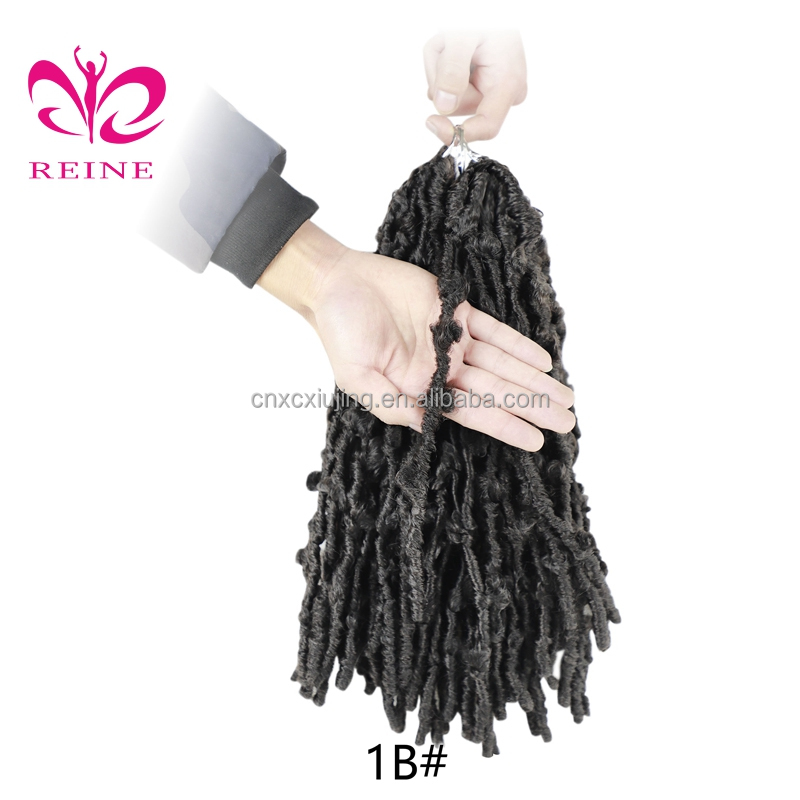 REINE Synthetic hair extention Bob Locs For African women Crochet Distressed Soft Faux butterfly locs