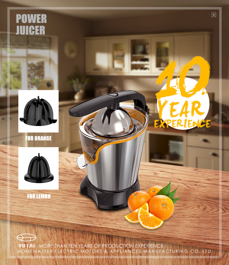 DC motor citrus juicer with handle